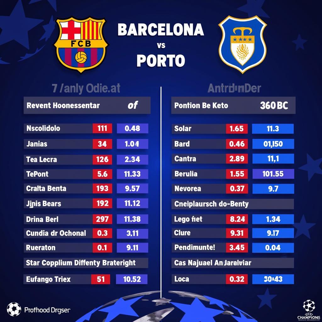 Phong độ gần đây của Barca và Porto