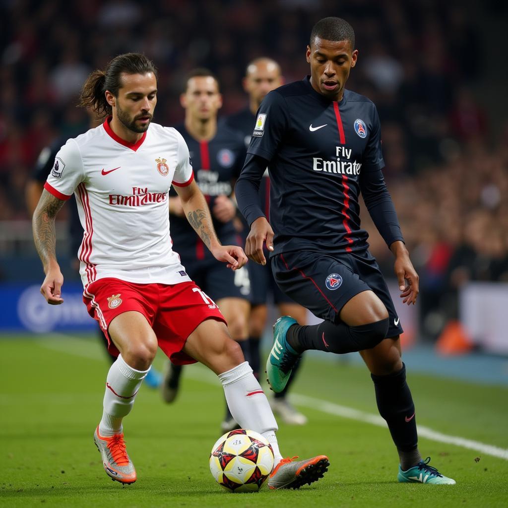 Benfica và PSG đối đầu căng thẳng trong trận đấu Champions League