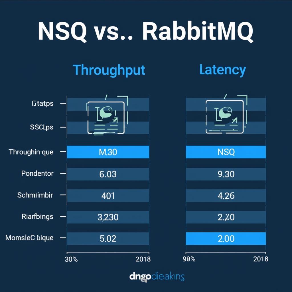 Biểu đồ So sánh Hiệu năng NSQ và RabbitMQ