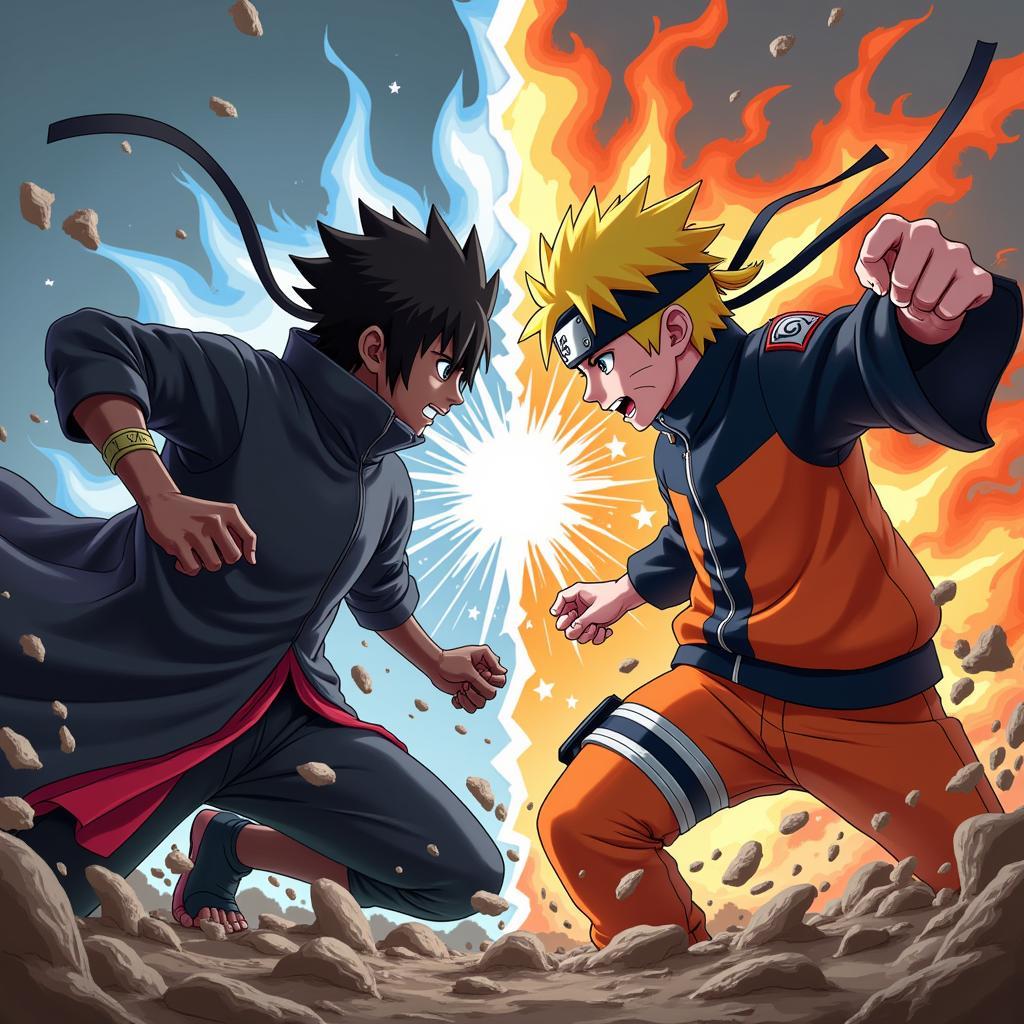 Black và Naruto đối đầu nảy lửa