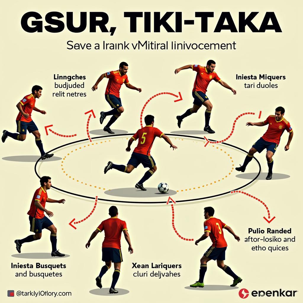 Lối chơi tiki-taka nổi tiếng của bóng đá Tây Ban Nha