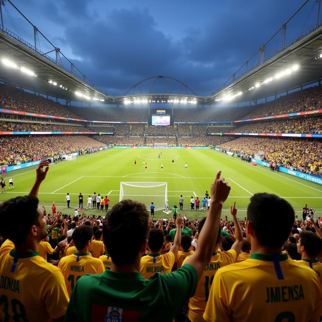 Brazil và Peru tranh tài trong trận chung kết Copa America 2019 trên sân vận động Maracana