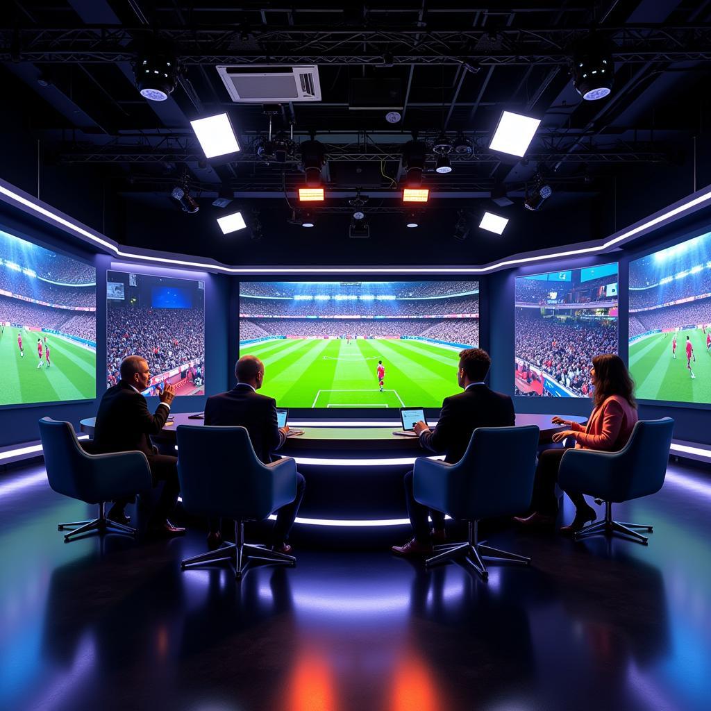 Hình ảnh studio của BTV Bóng Đá TV