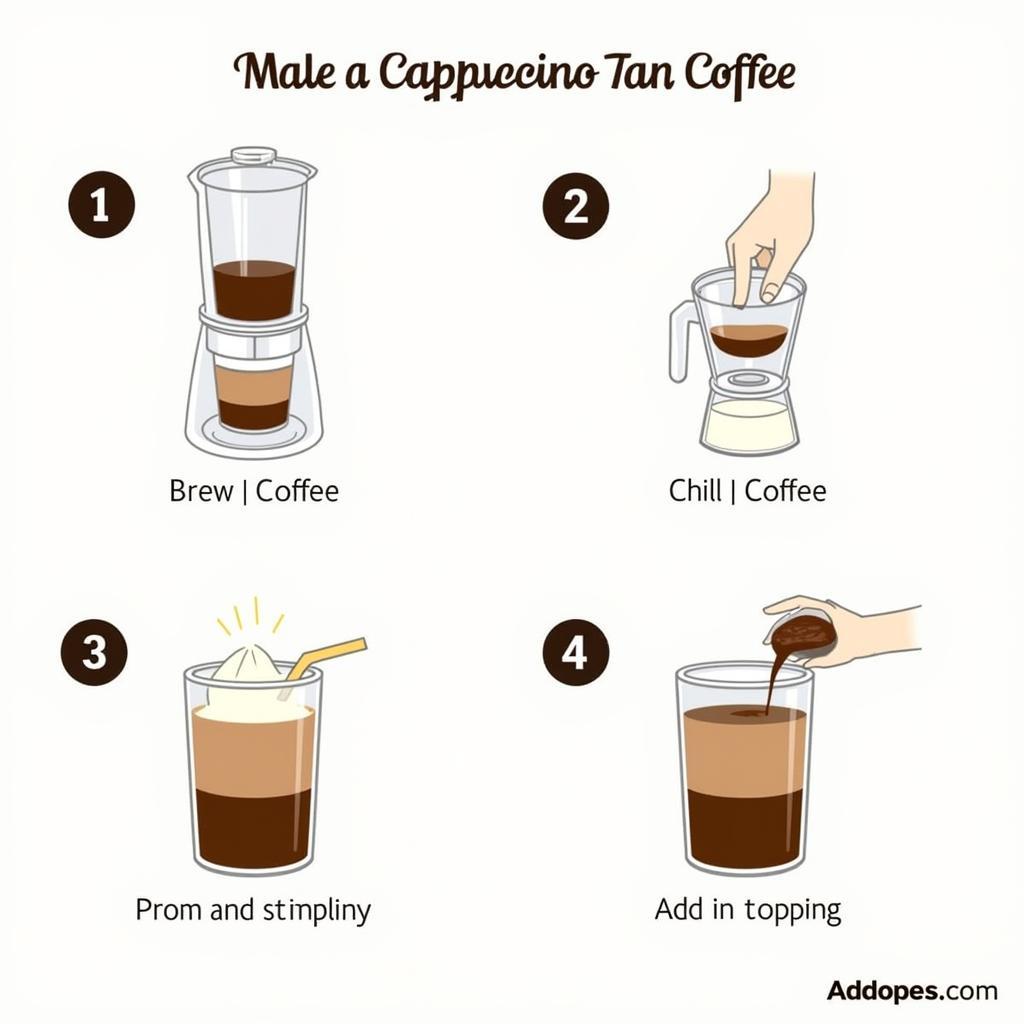 Các Bước Làm Capuchino Đá Xay