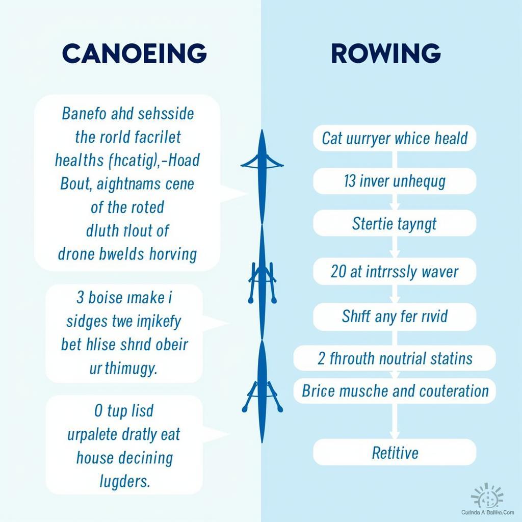 So sánh lợi ích của canoeing và rowing