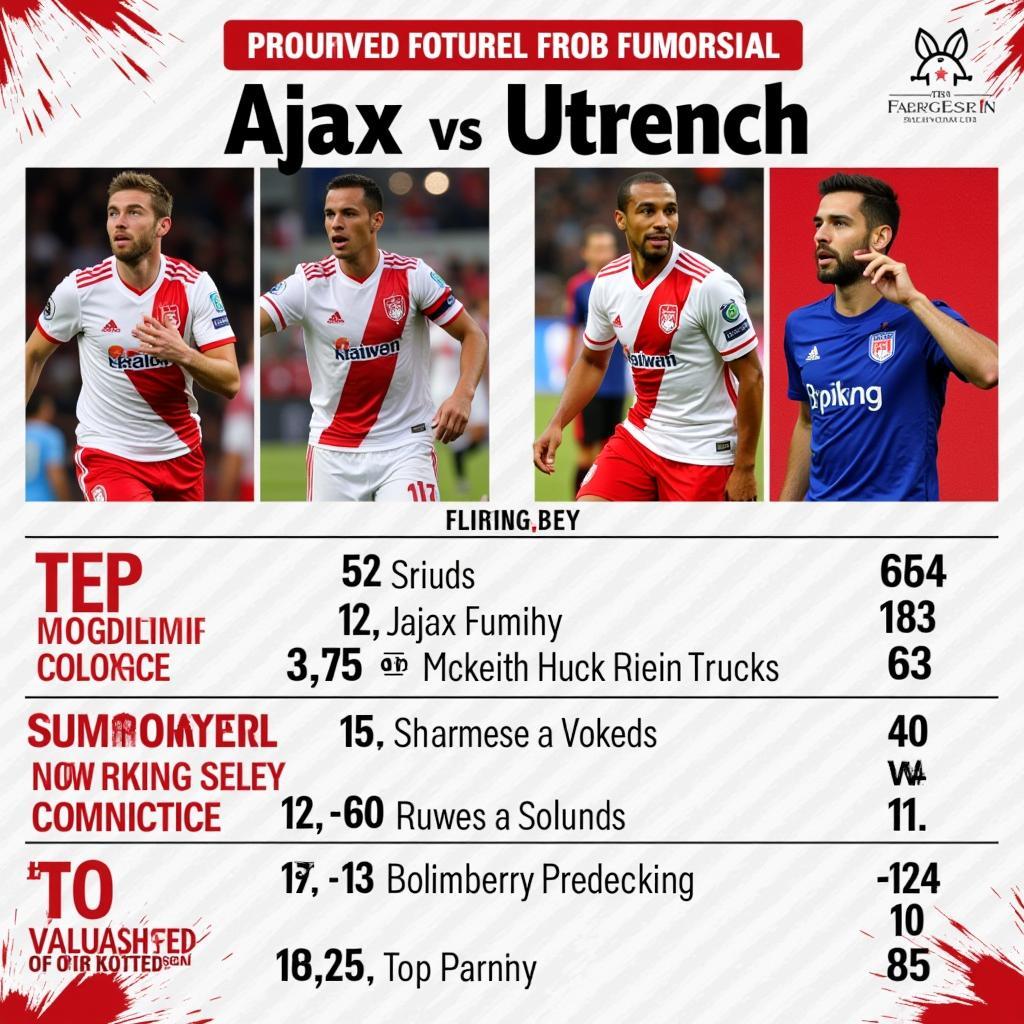 Cầu thủ Ajax vs Utrecht