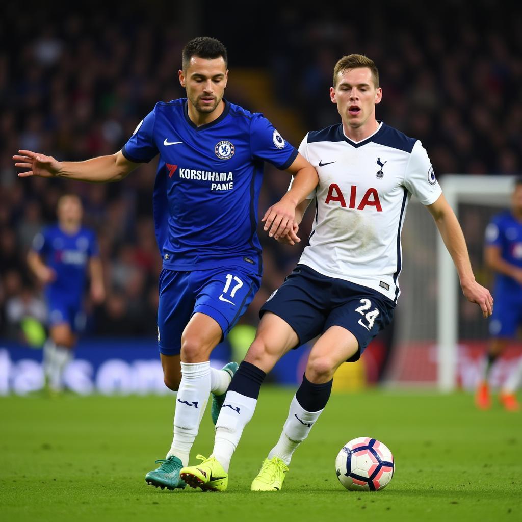 Cầu thủ Chelsea và Tottenham