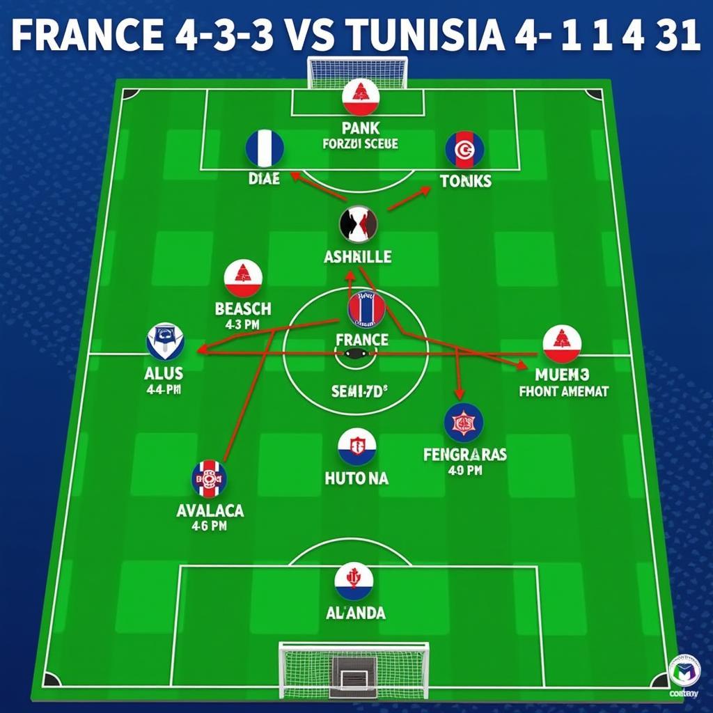 Chiến thuật Pháp vs Tunisia