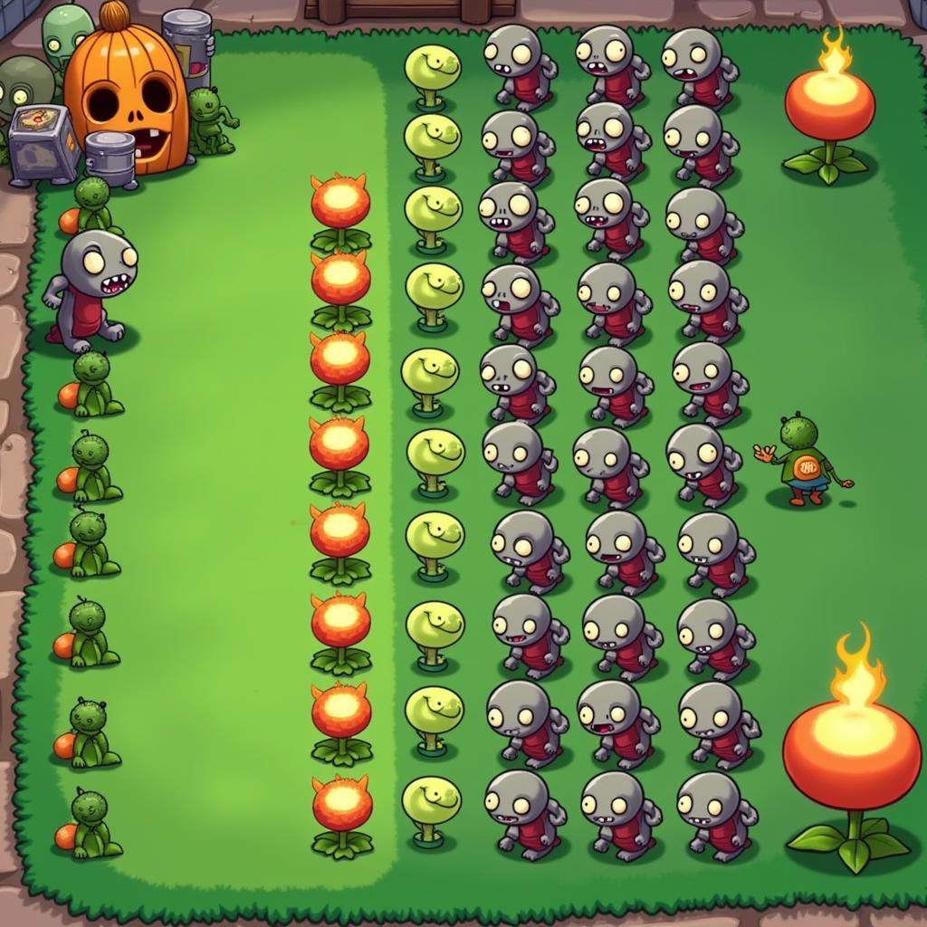 Chiến thuật theo cột trong Plants vs. Zombies