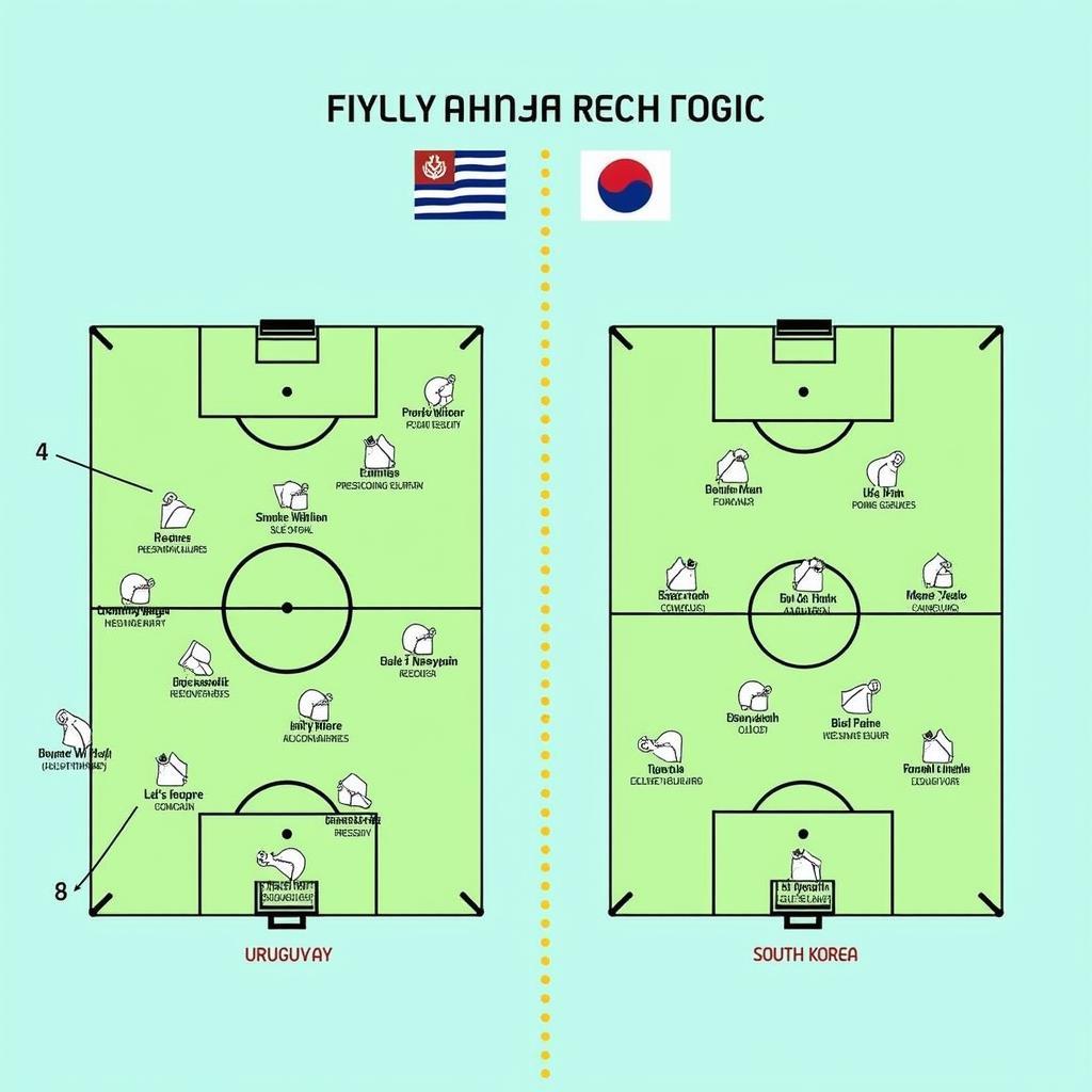 Chiến thuật Uruguay vs Hàn Quốc