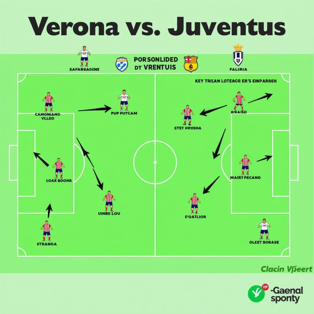 Chiến thuật Verona vs Juventus