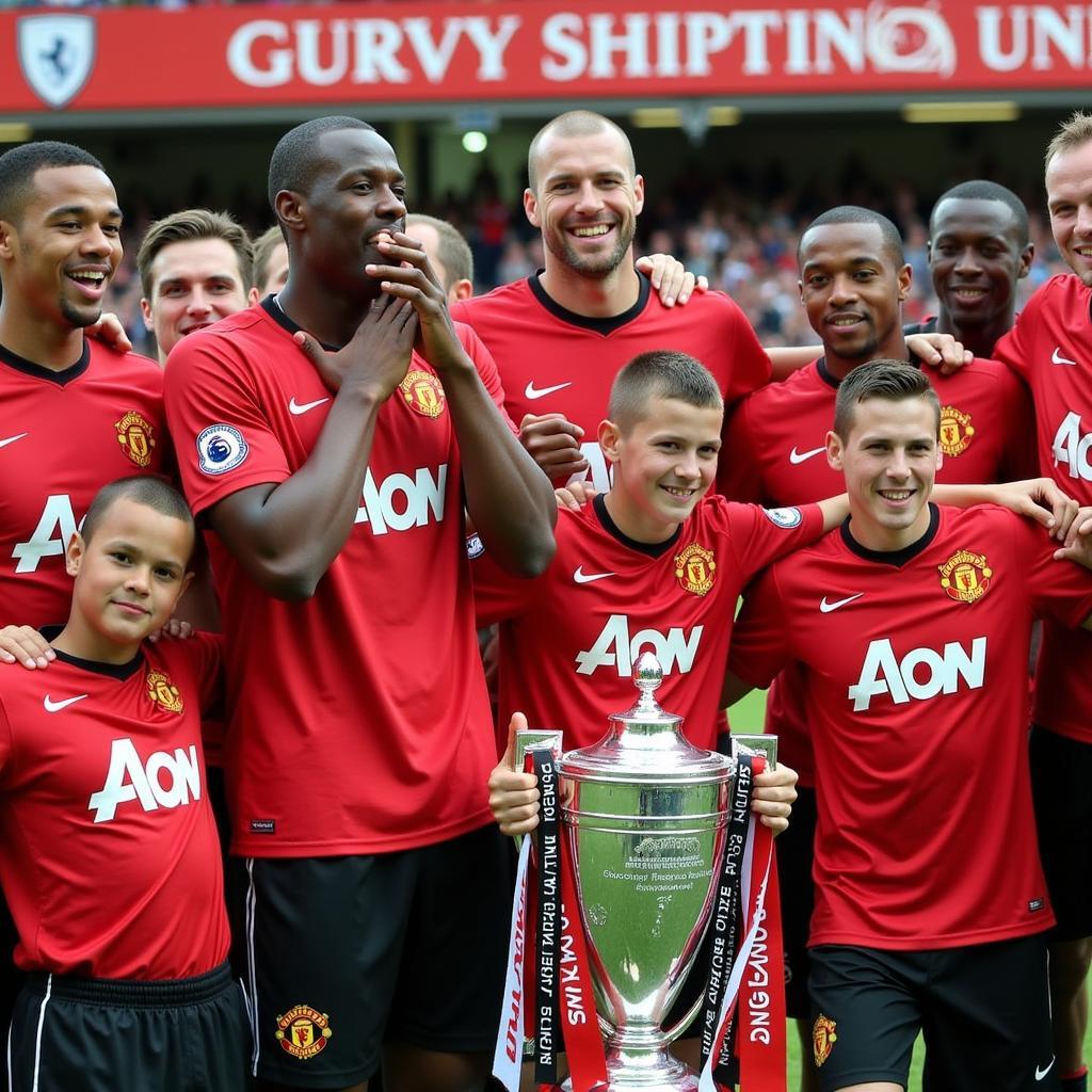 Manchester United nâng cao chiếc cúp Community Shield 2011