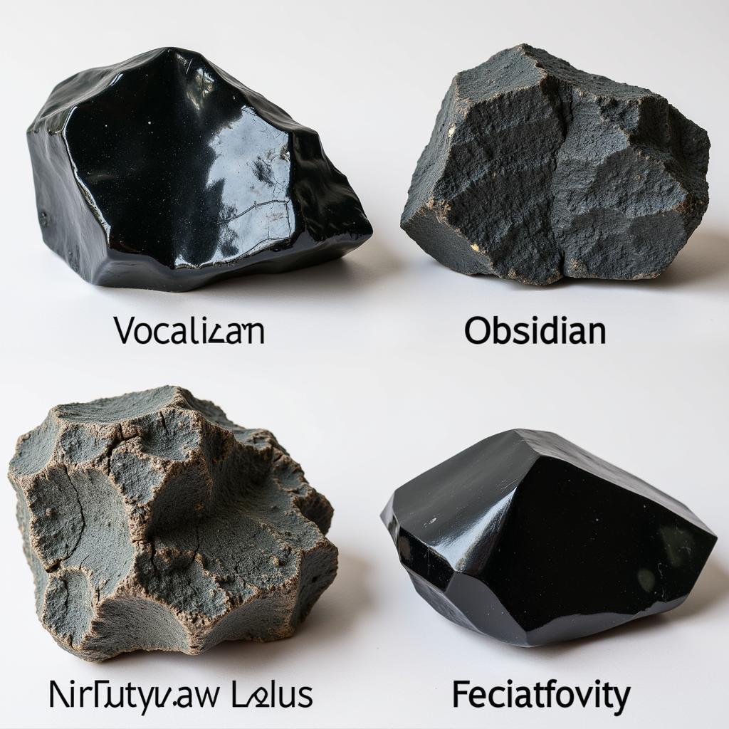 So sánh đá núi lửa Obsidian với các loại đá khác