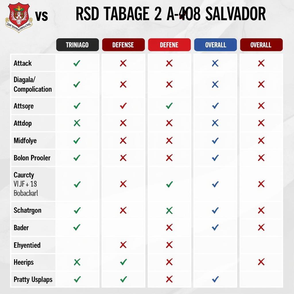 So sánh điểm mạnh yếu giữa Trinidad và Tobago và El Salvador