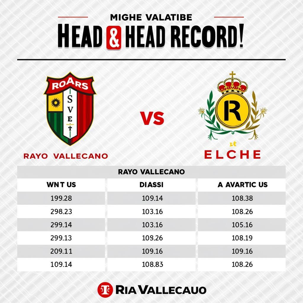 Lịch sử đối đầu giữa Rayo Vallecano và Elche