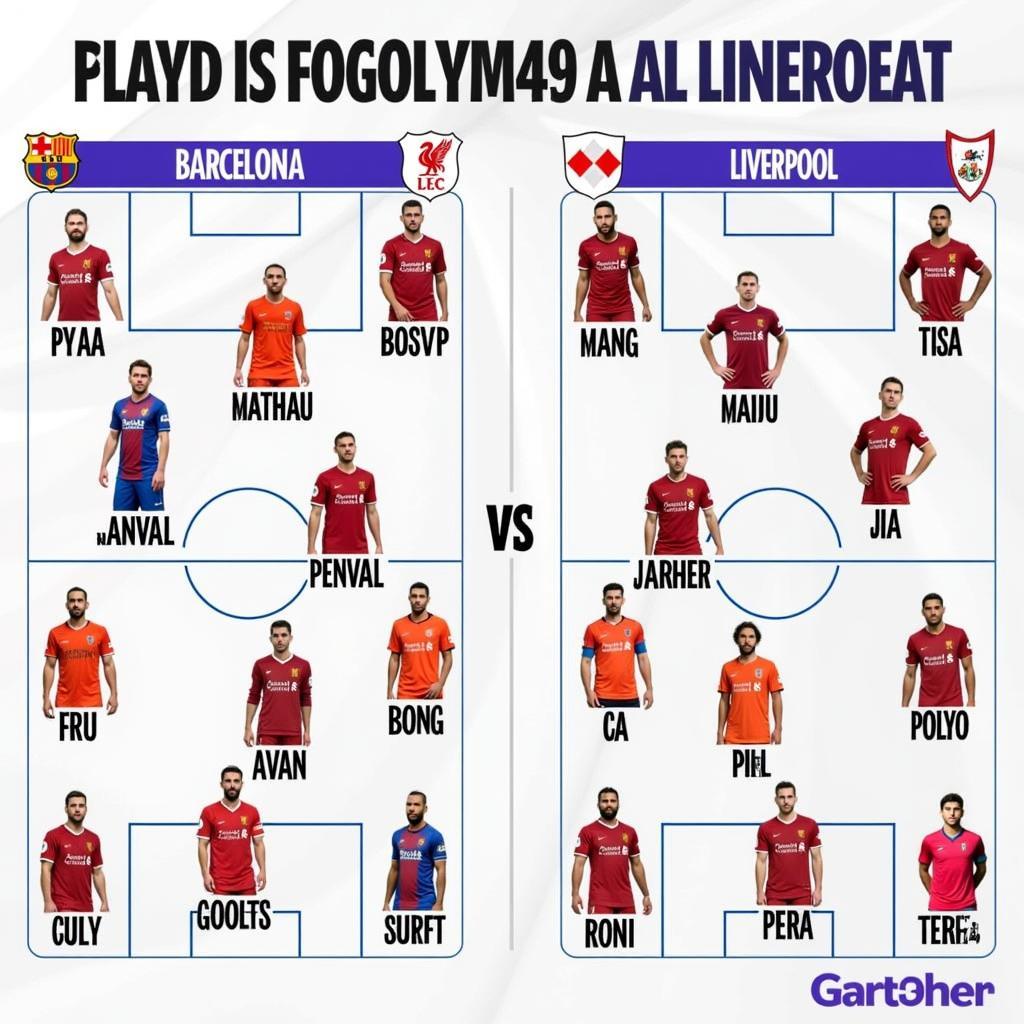 Đội Hình Barca vs Liverpool