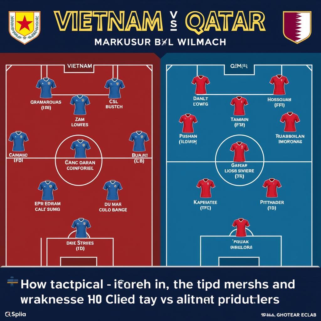 So sánh đội hình Việt Nam và Qatar