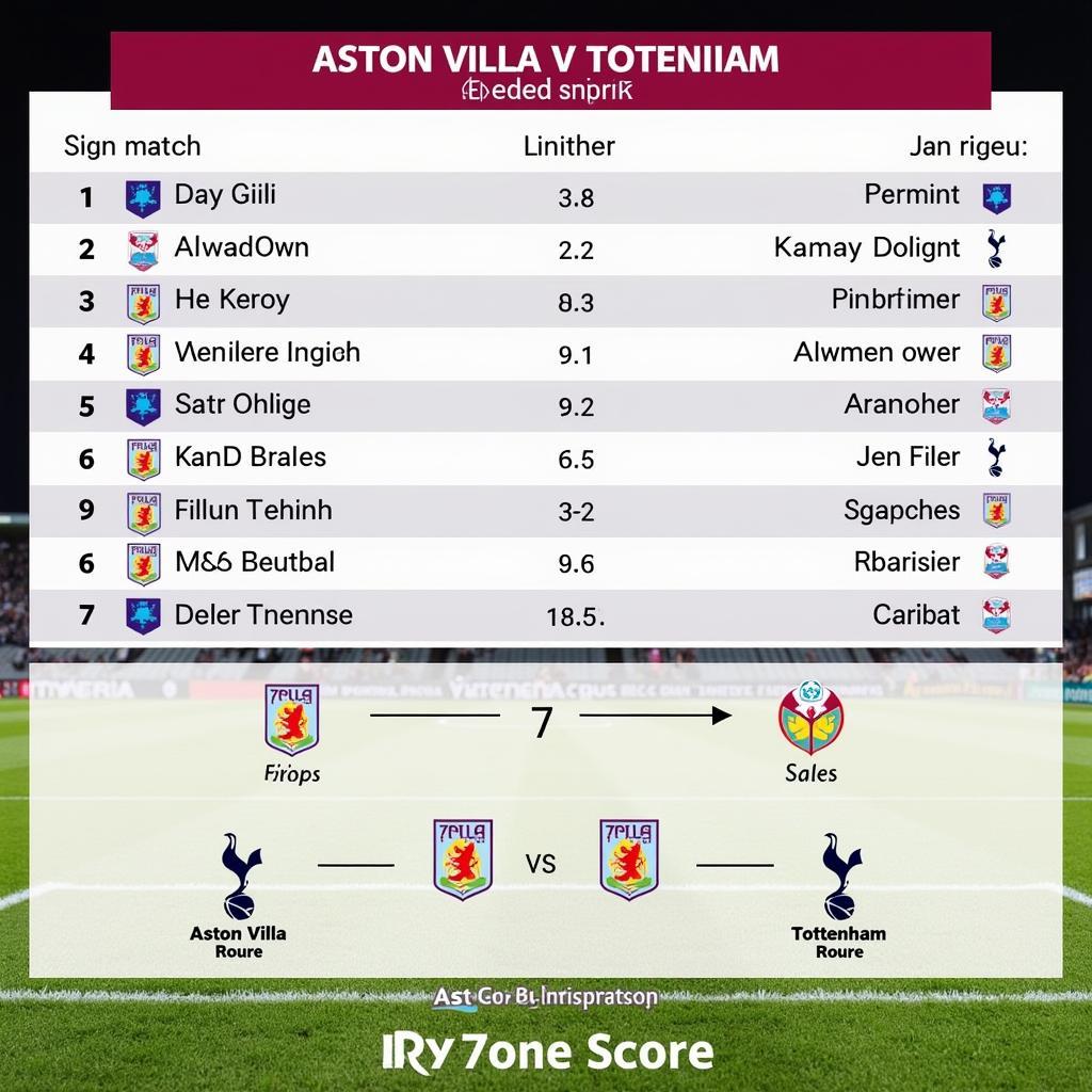 Dự đoán kết quả trận đấu Aston Villa vs Tottenham