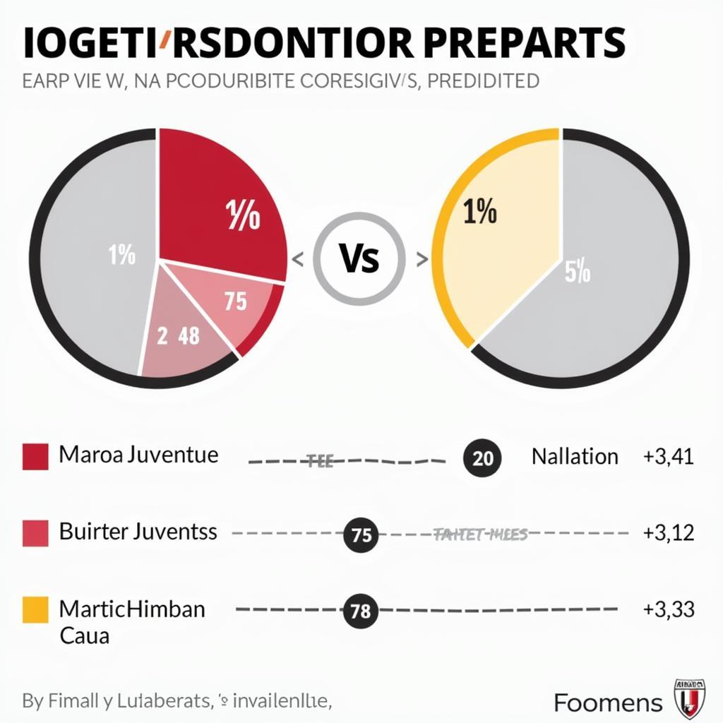 Đồ họa dự đoán kết quả trận đấu giữa AC Milan và Juventus dựa trên phân tích thống kê và phong độ gần đây của hai đội.