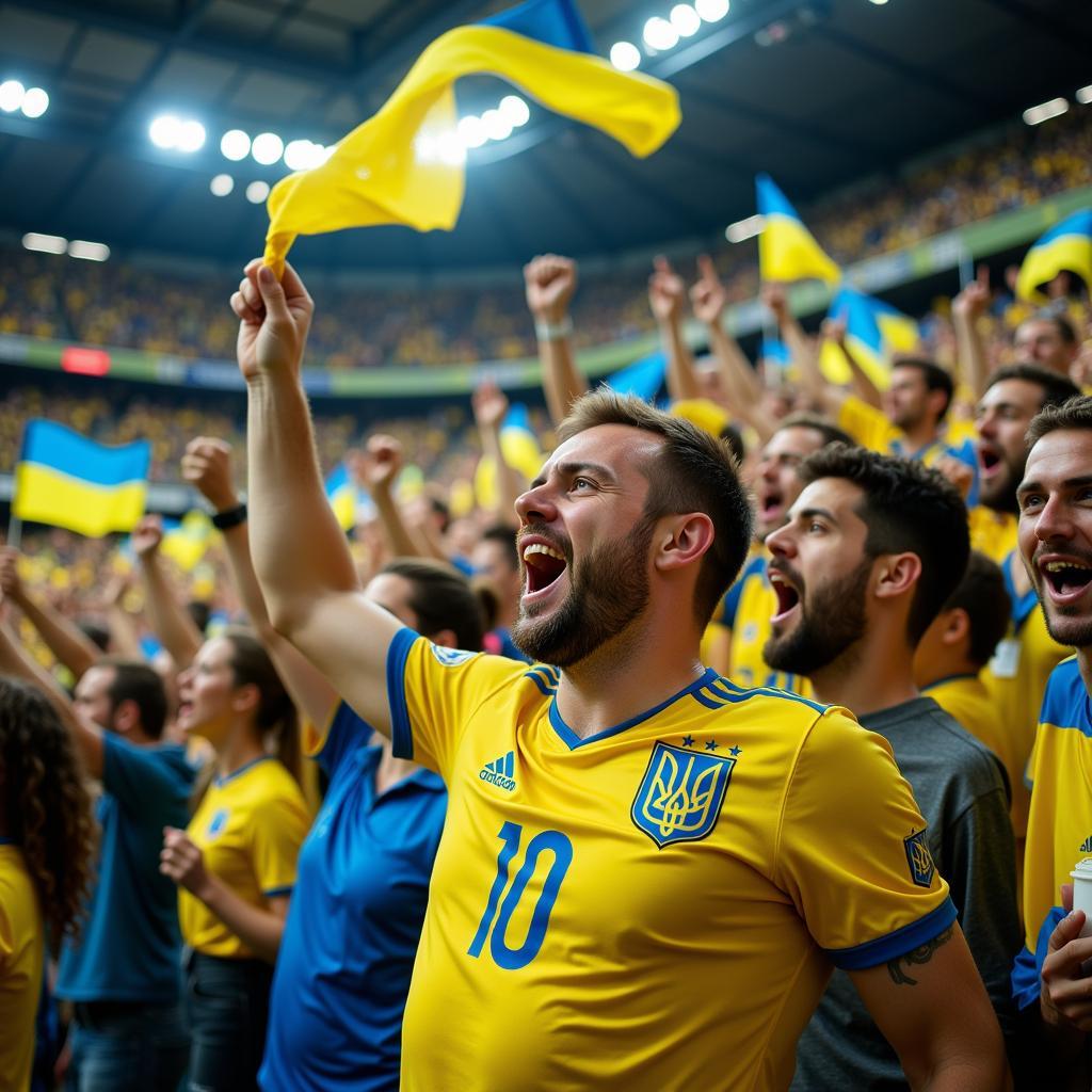 Fan hâm mộ bóng đá Ukraine cuồng nhiệt