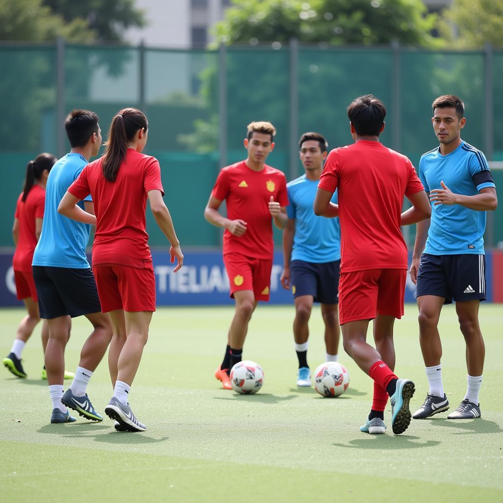 Đội tuyển Futsal Việt Nam tập luyện