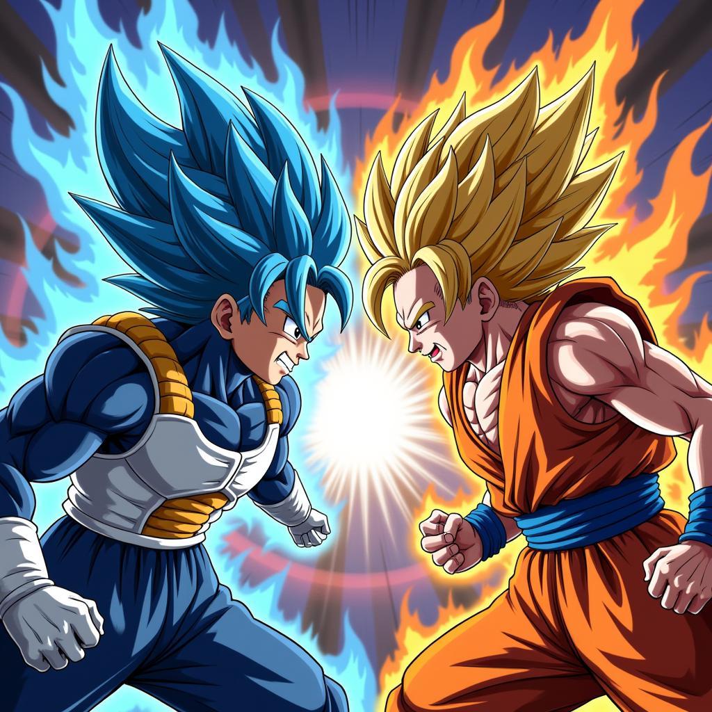 Goku SSJ5 vs Xicor Trận Chiến Trong Trí Tưởng Tượng