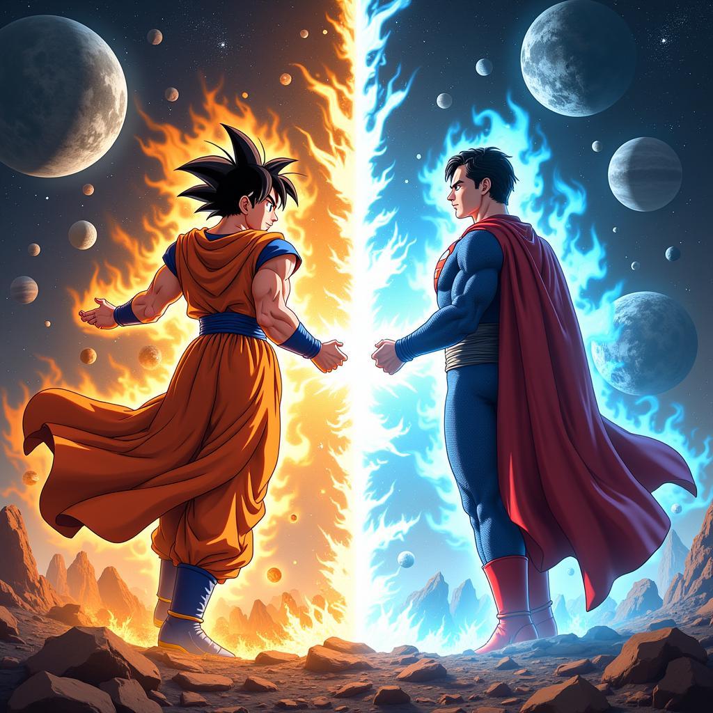 So sánh sức mạnh Goku Ultra Instinct và Superman