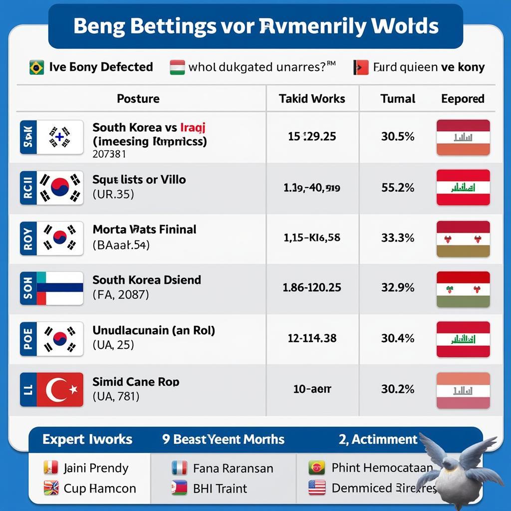 Soi kèo trận đấu Hàn Quốc vs Iraq