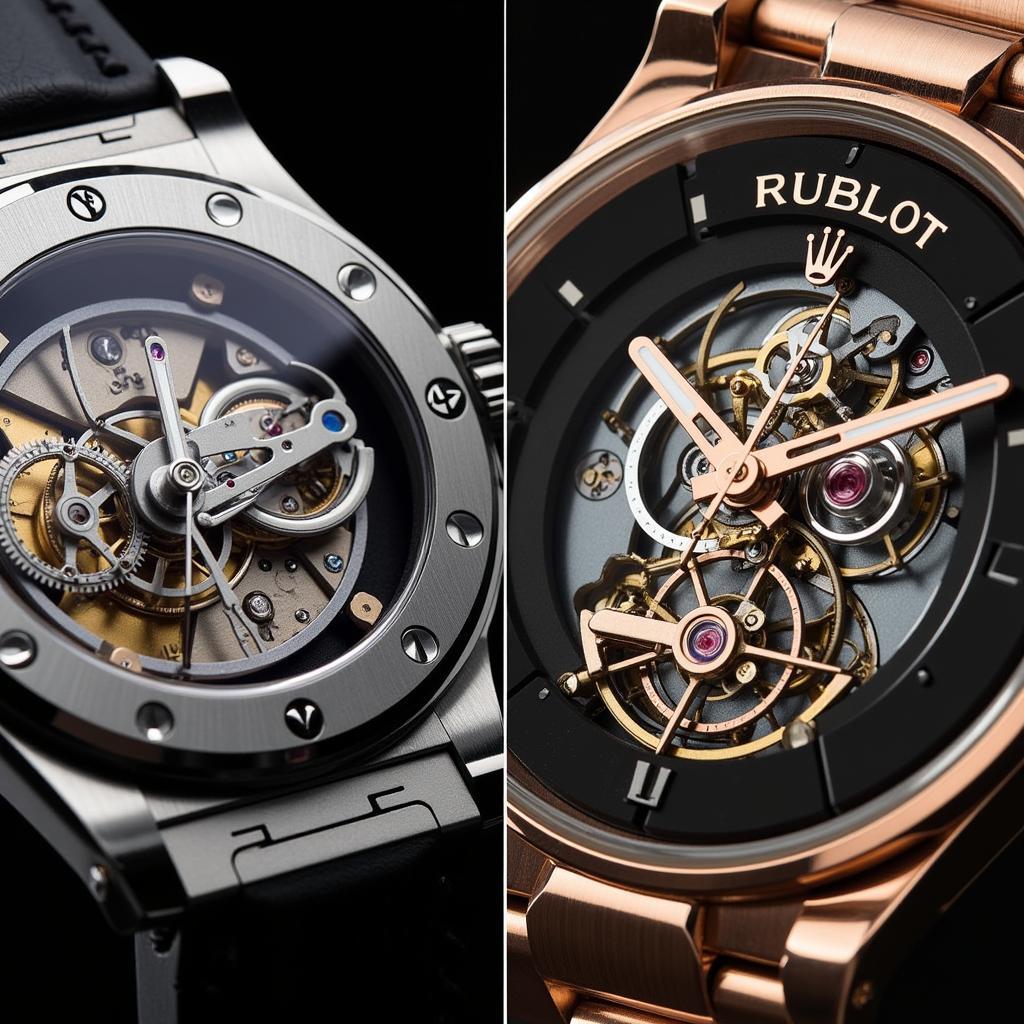 So sánh bộ máy Hublot và Rolex