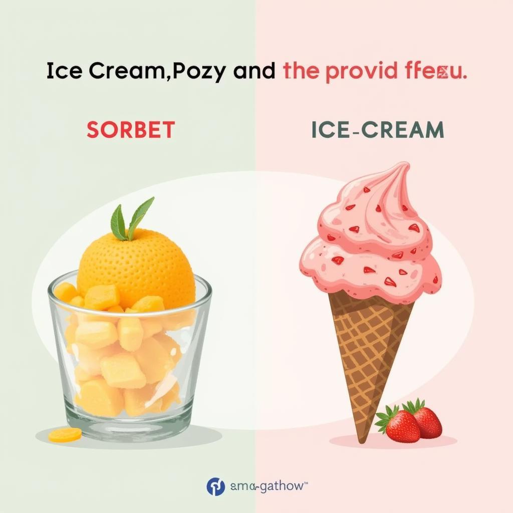 Hương vị và Kết cấu của Sorbet và Ice Cream