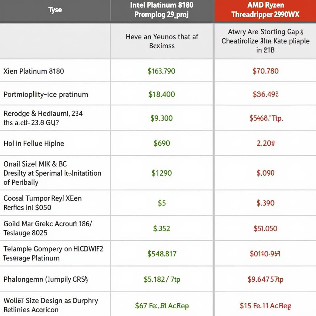 Intel Xeon Platinum 8180 vs AMD Ryzen Threadripper 2990WX Giá Thành