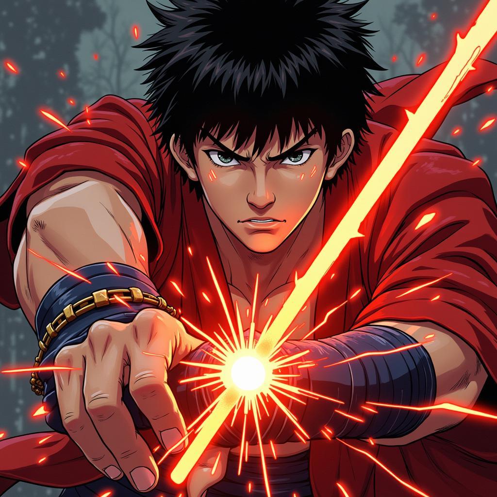 Kenshiro thể hiện sức mạnh ám sát