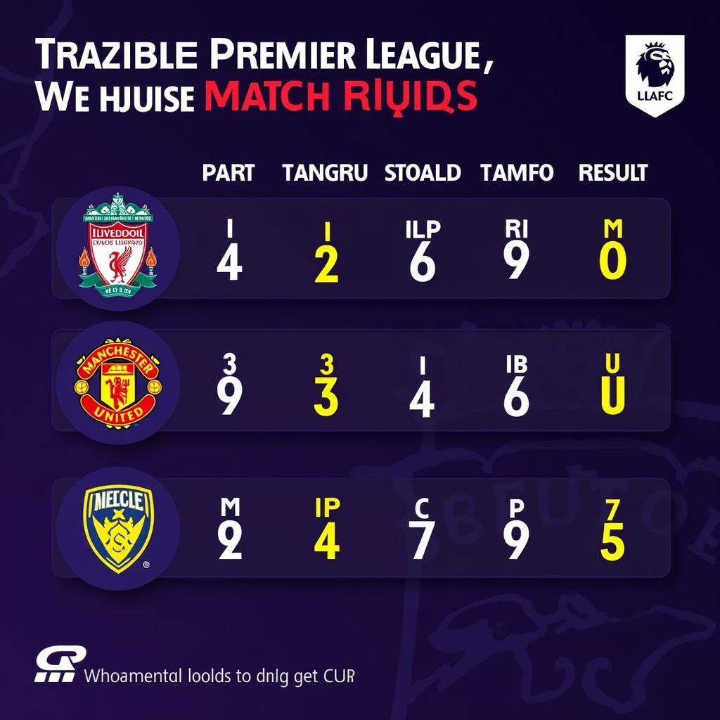 Kết quả trận đấu Premier League