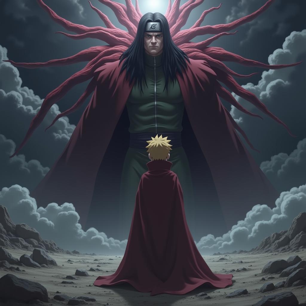 Naruto đứng trước Madara sau trận chiến