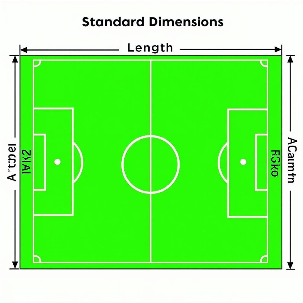 Kích thước sân bóng đá tiêu chuẩn