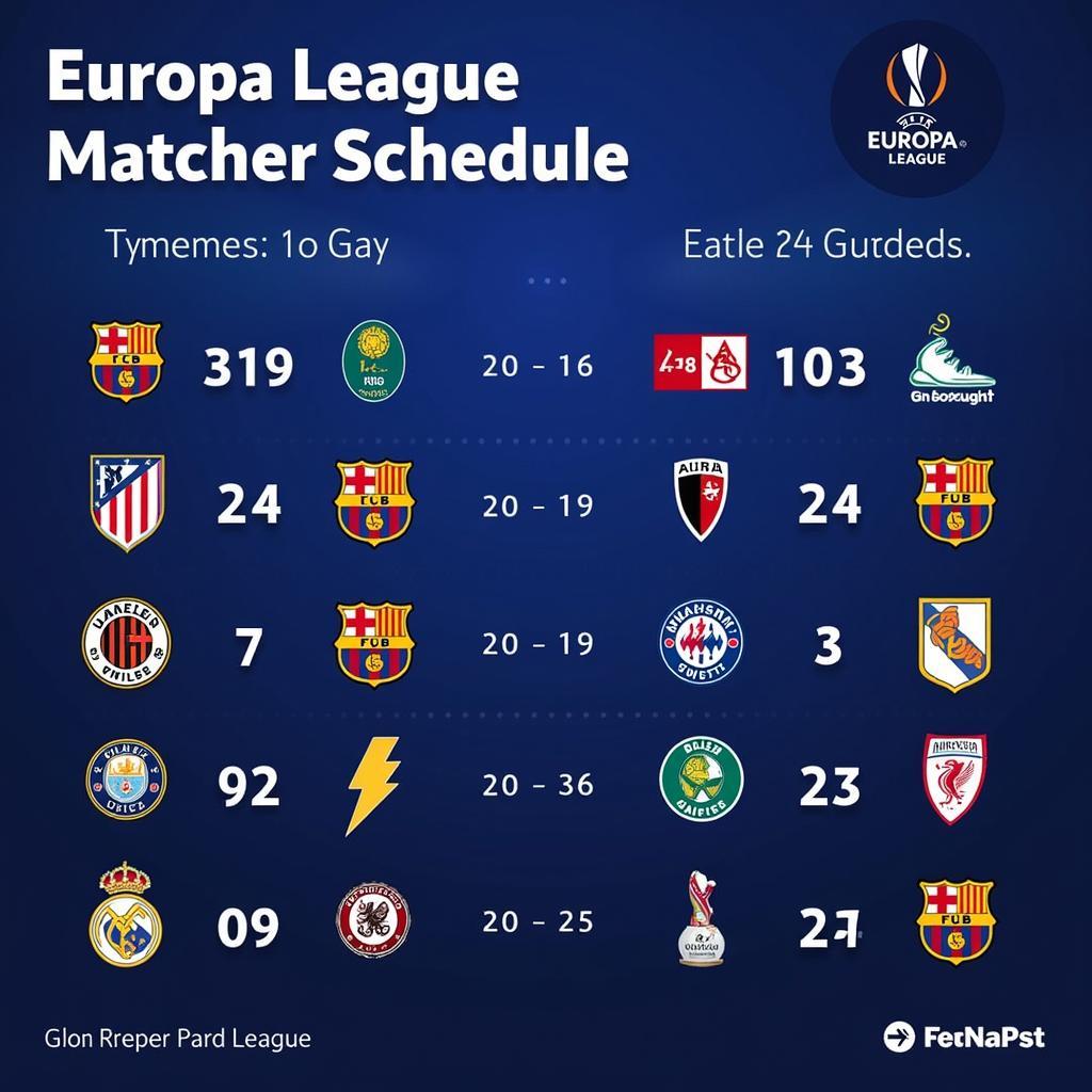 Lịch bóng đá hôm nay Europa League