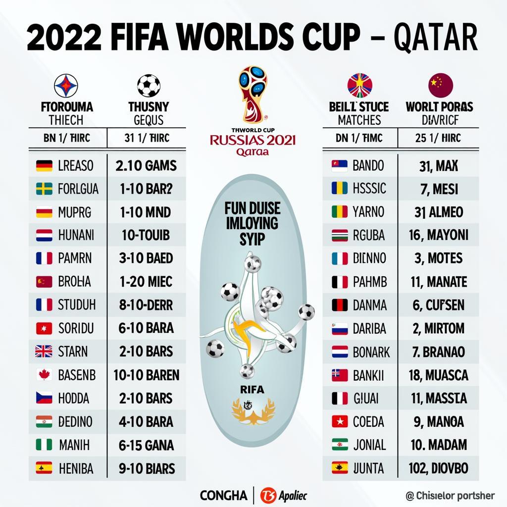 Lịch thi đấu World Cup 2022 tại Qatar