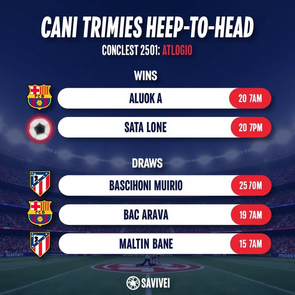 Lịch Sử Đối Đầu Barca vs Atletico