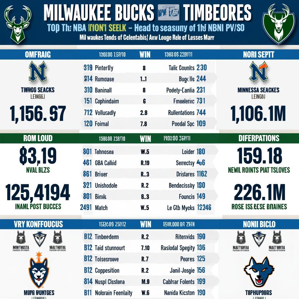 Lịch sử đối đầu giữa Bucks và Timberwolves qua các mùa giải NBA