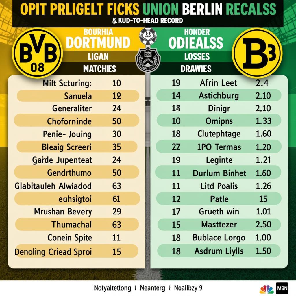 Lịch sử đối đầu Dortmund vs Union Berlin