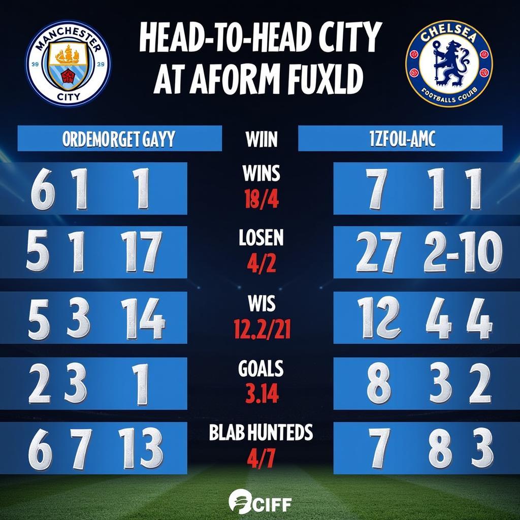 Lịch sử đối đầu Man City vs Chelsea