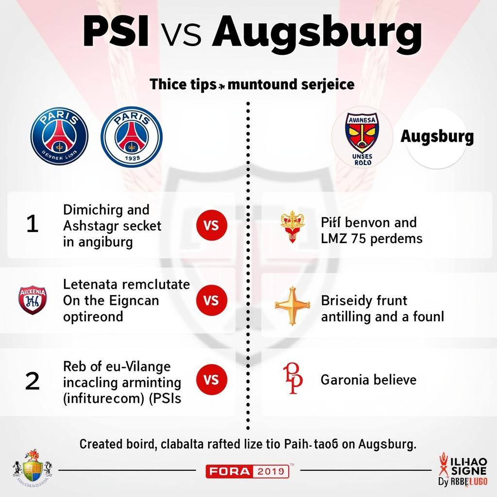 Lịch sử đối đầu PSG vs Augsburg