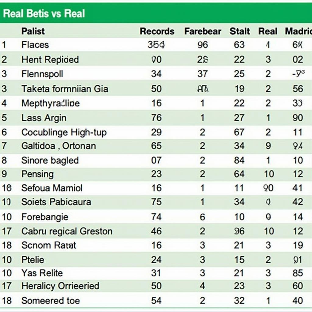 Lịch sử đối đầu giữa Real Betis và Real Madrid