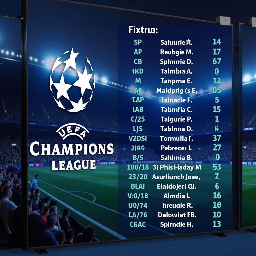 Lịch thi đấu Champions League