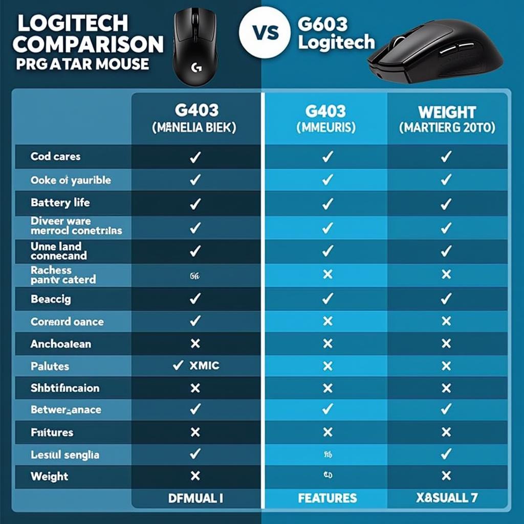 So sánh tổng quan Logitech G403 vs G603