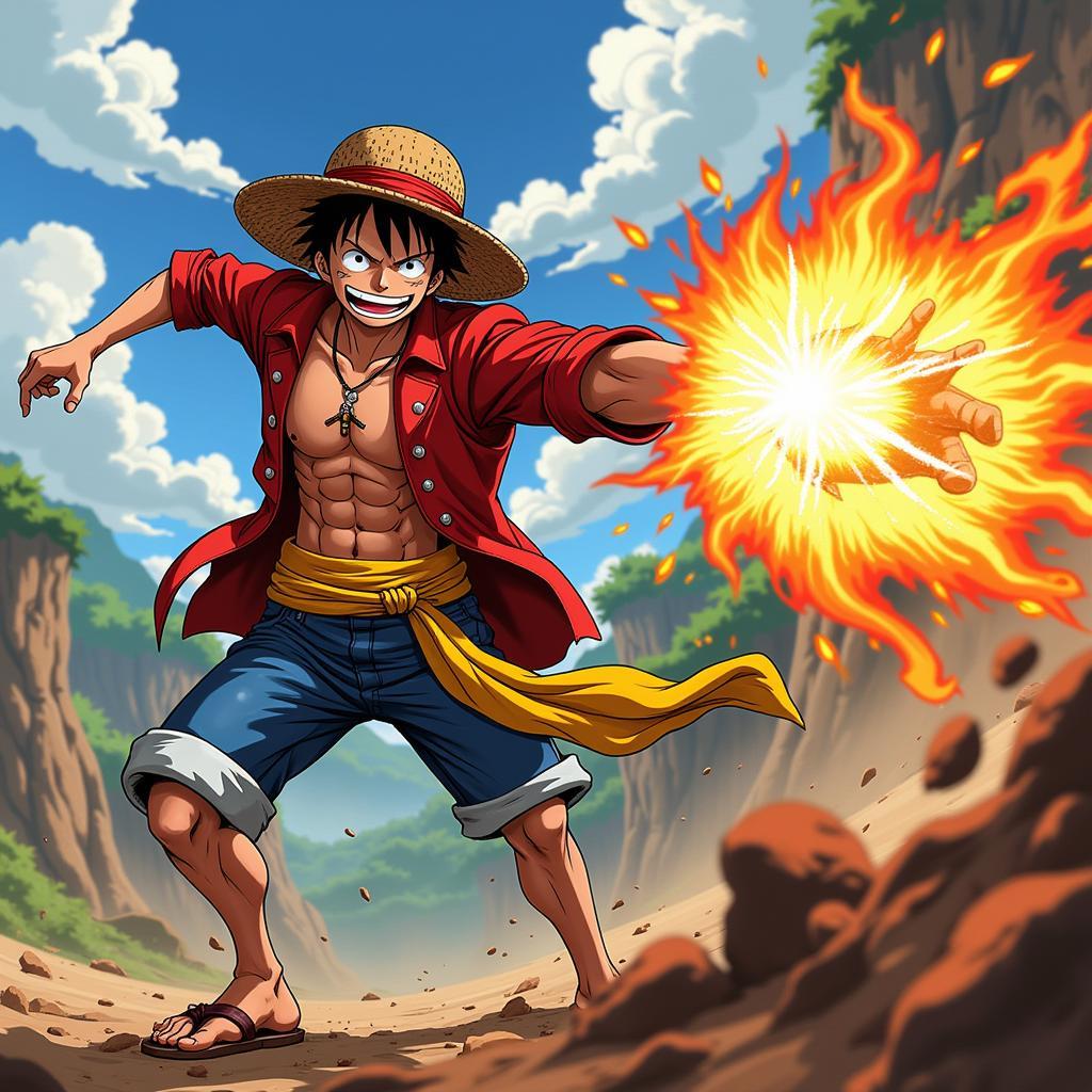 Luffy Gear Fourth chiến đấu