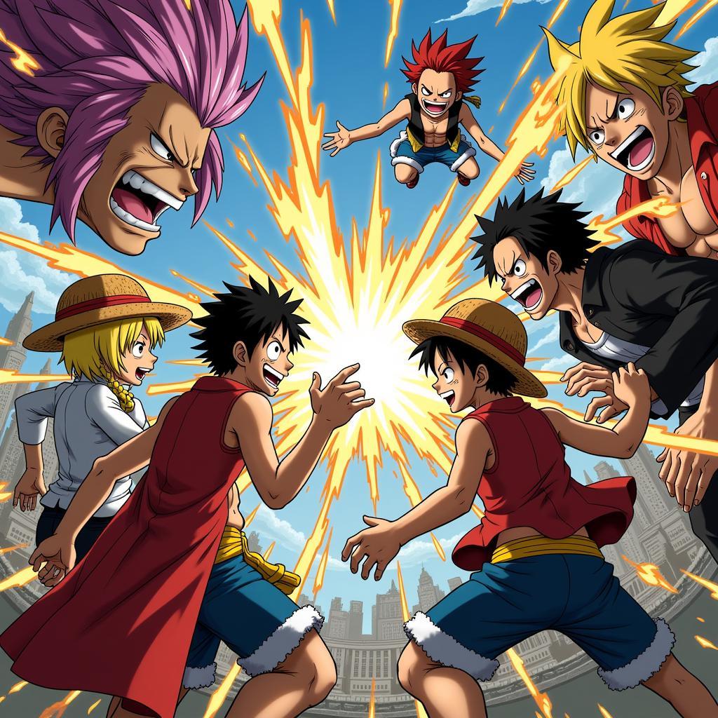 Luffy vs Fairy Tail 4.0: Đối Đầu Kịch Tính