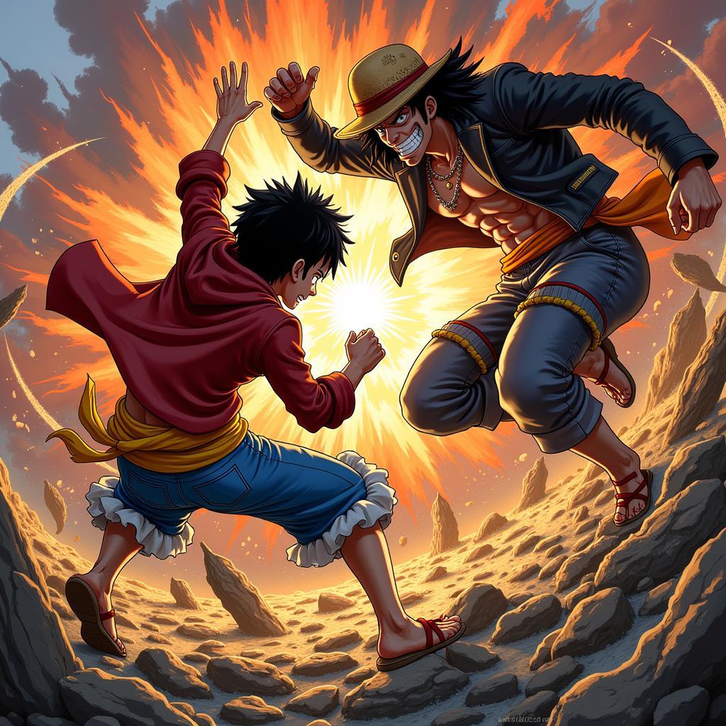 Luffy và Katakuri trong cuộc đối đầu kịch tính