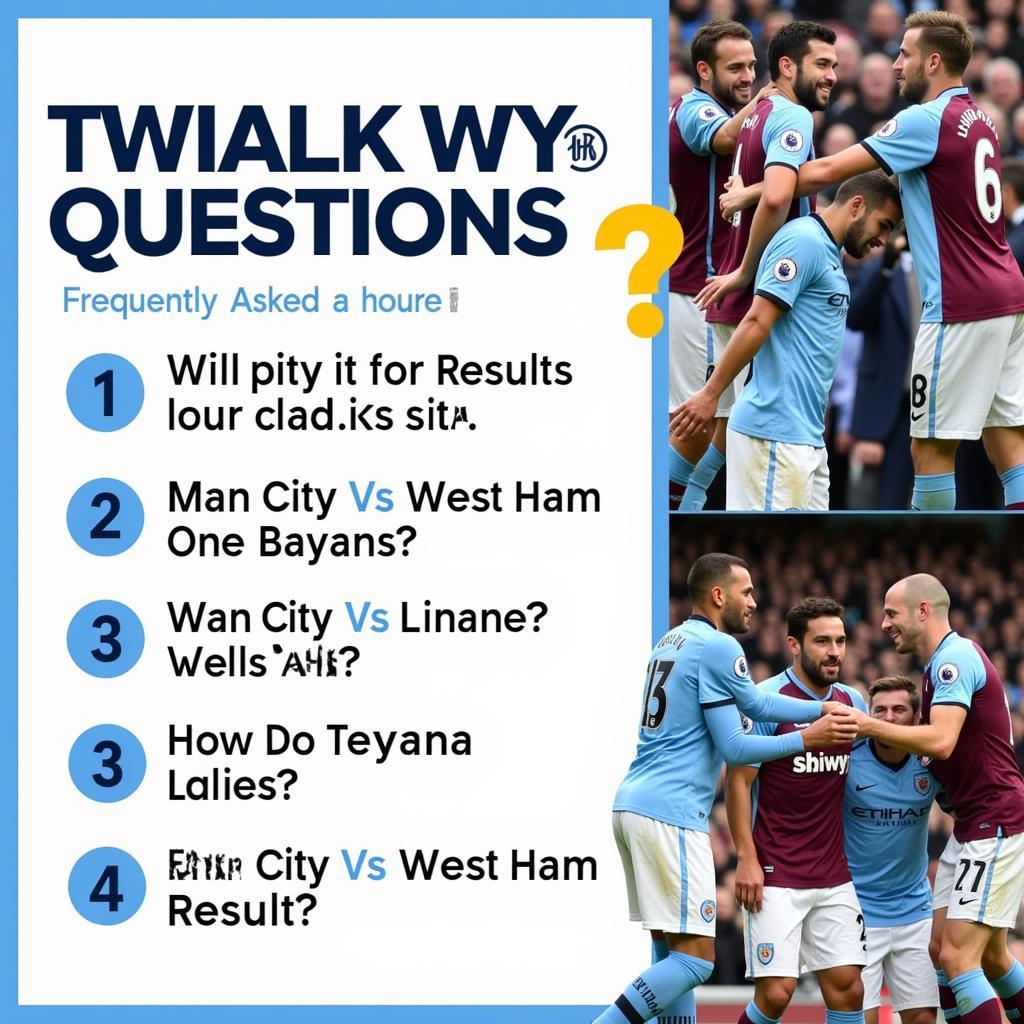 Câu hỏi thường gặp về Man City vs West Ham