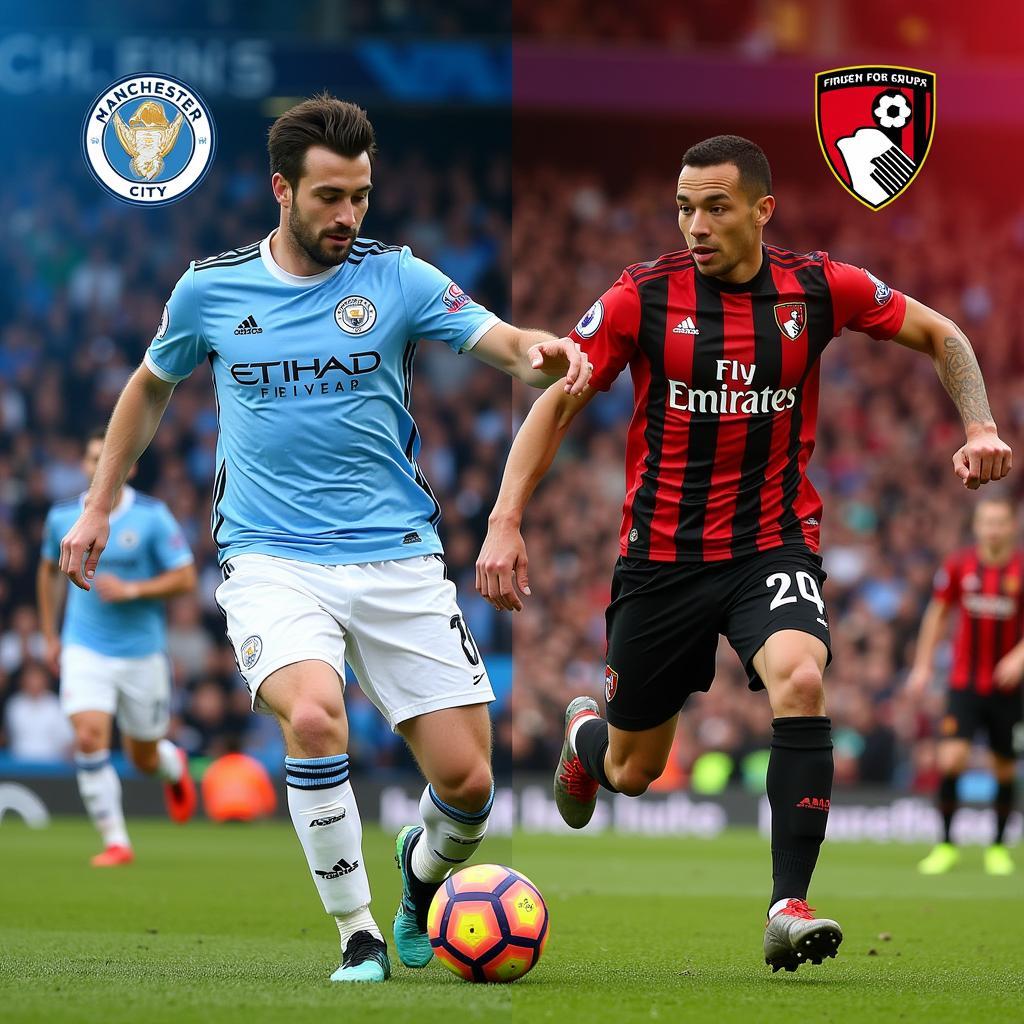 MC vs Bournemouth: Đối đầu kịch tính